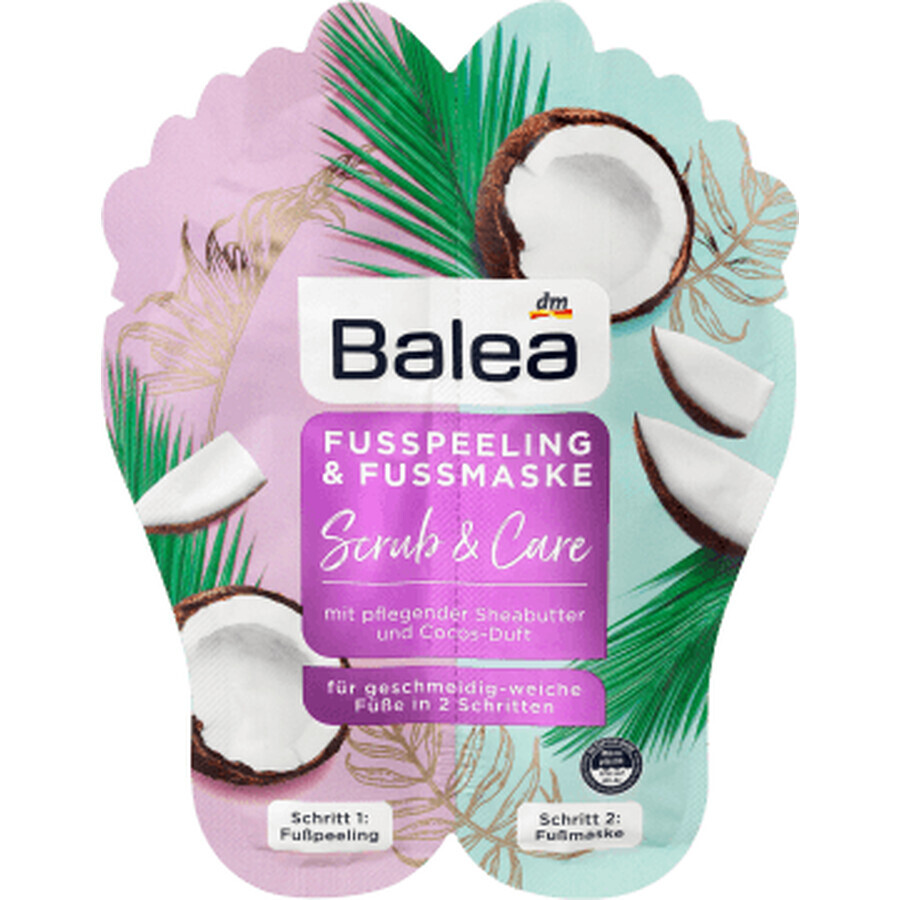 Balea Foot mask &amp; peeling 2x10ml, 20 ml