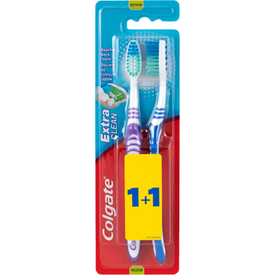 Colgate Toothbrush Extra Clean Medium, 2 pcs