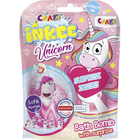 CRAZE Inkee bilă efervescentă cu surpriză unicorn, 1 buc