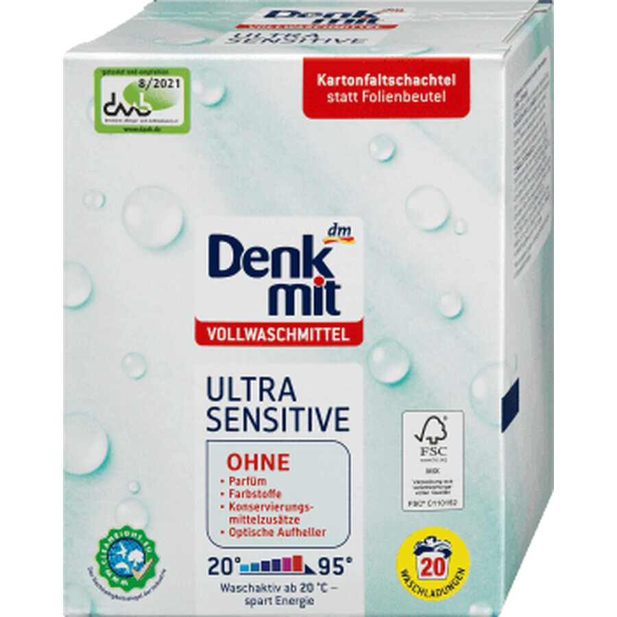 Denkmit Detergent sensitive pentru rufe albe, 20 Spălări