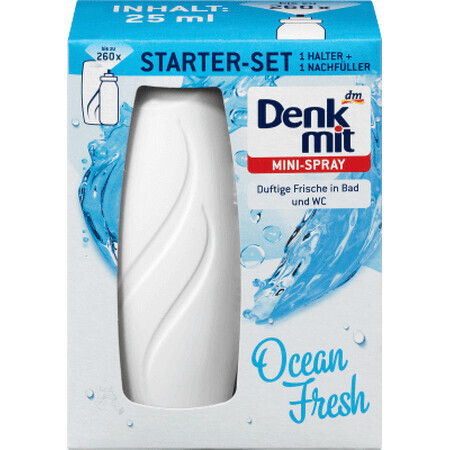 Denkmit Mini-Spray Ocean Fresh Lufterfrischer-Set, 25 ml