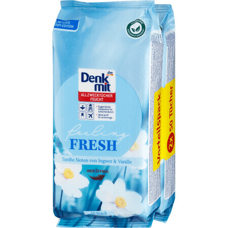 Denkmit Șervețele umede universale feeling fresh, 100 buc