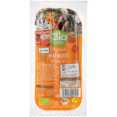 DmBio Cârnăciori seitan vegani ECO, 120 g