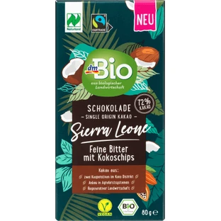 DmBio Cioccolato al cocco, ECO, 80 g