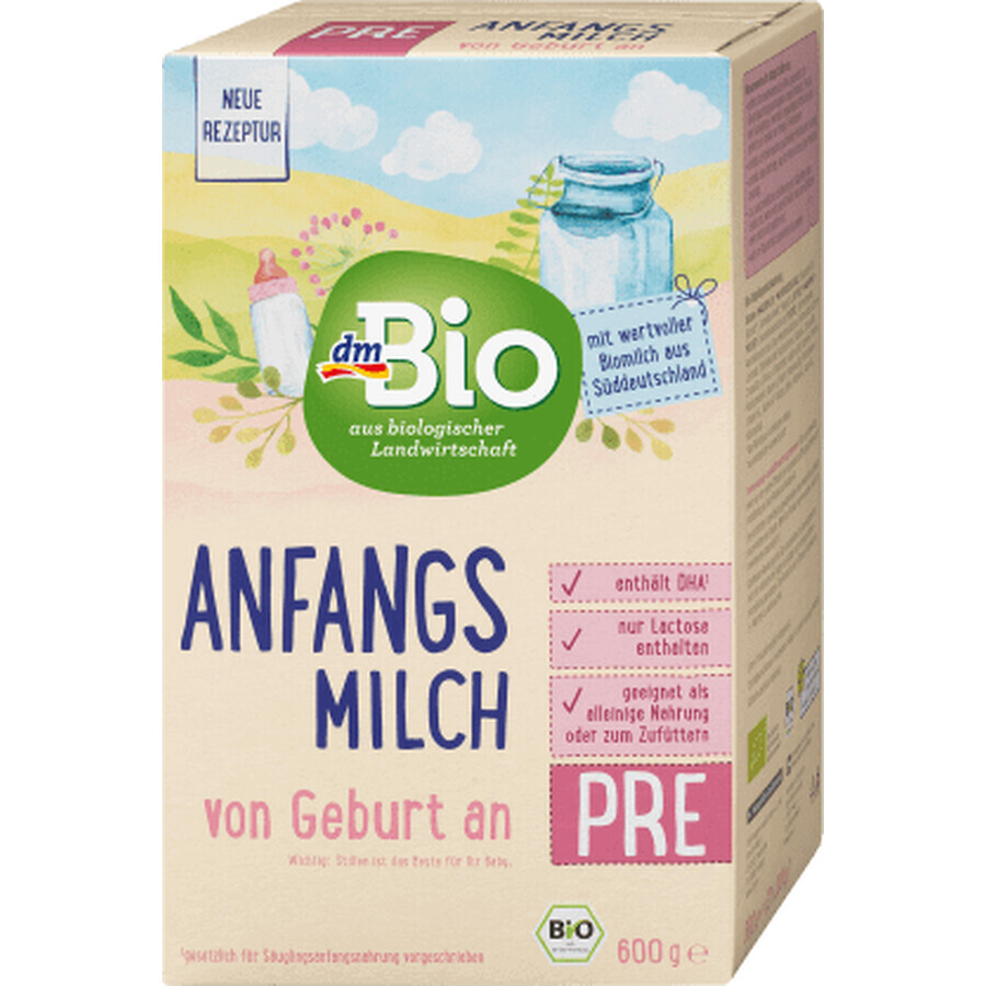 DmBio Formulă lapte praf de început Pre ECO, 600 g