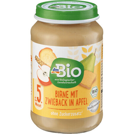 DmBio Birnenmenü mit Toast in Apfel ECO 5+, 190 g