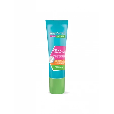 Crema ultra activa 2 Gerovital Stop Acnee, 15 ml, Farmec