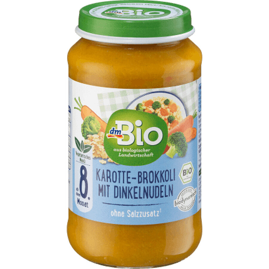 DmBio Pasta with carrots and broccoli, 220 g