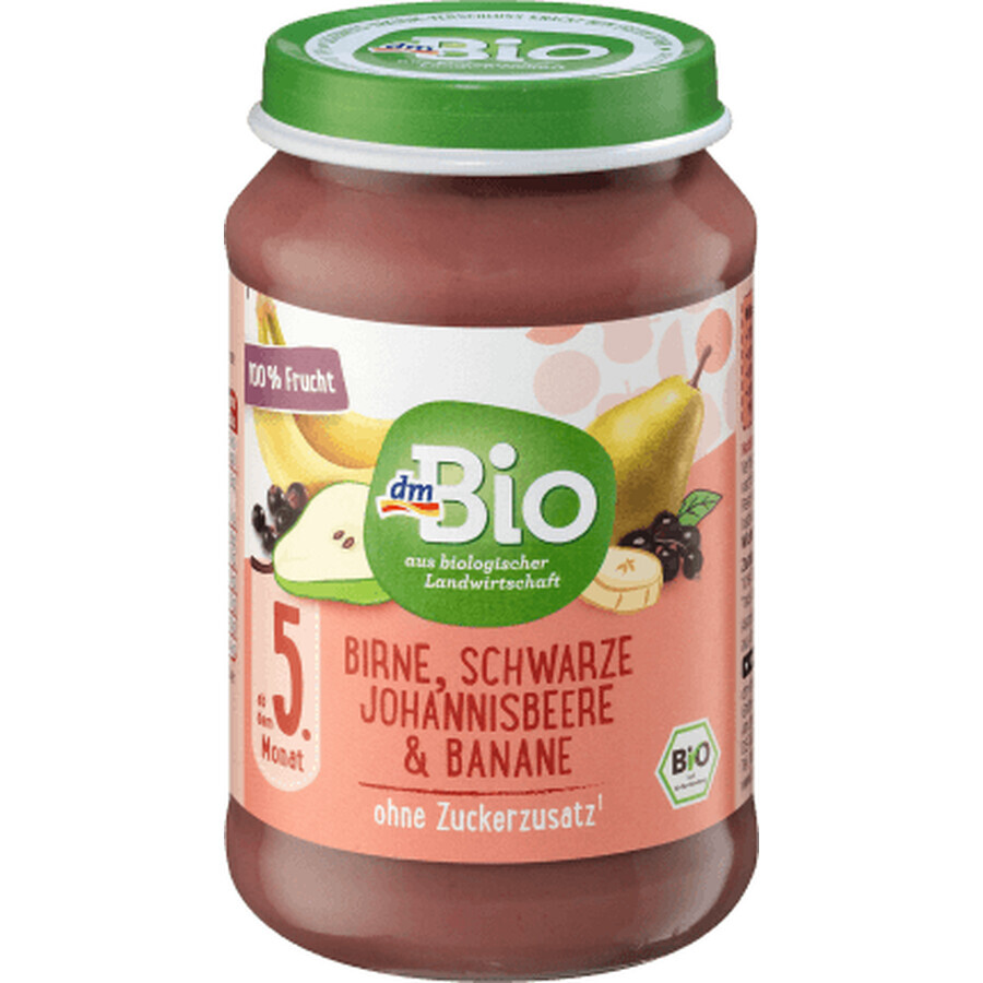 DmBio Perenpuree met krenten en bananen, 190 g