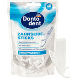 Dontodent Sticks ungewachste Zahnseide, 40 Stück
