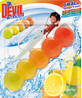 Dr. Devil Zweifarbiger Toilettenerfrischer mit Zitronengeschmack, 1 St&#252;ck