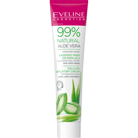 Eveline Cosmetics Cremă depilatoare cu 99% natural aloe vera, 125 ml