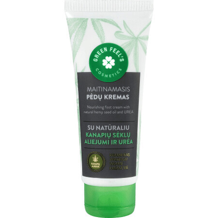 Green Feels Cremă cu cânepă pentru picioare, 75 ml