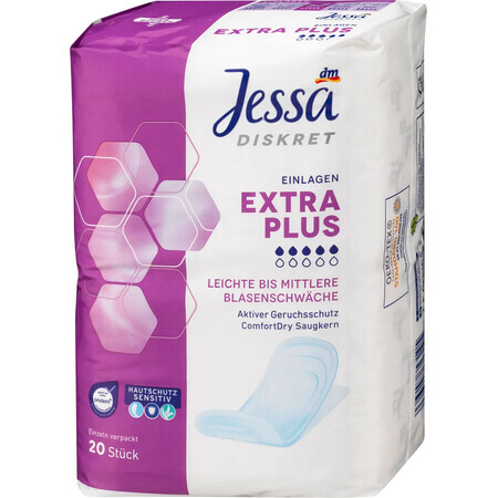 Jessa DISKRET Absorbentes incontinencia extra plus, 20 unid.