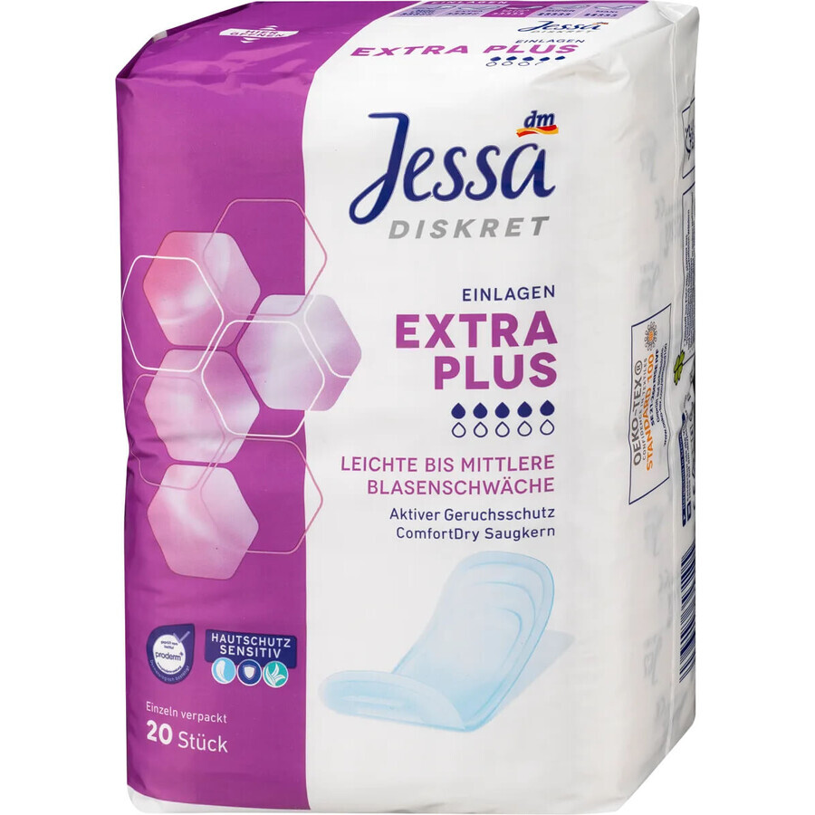 Jessa DISKRET Absorbentes incontinencia extra plus, 20 unid.