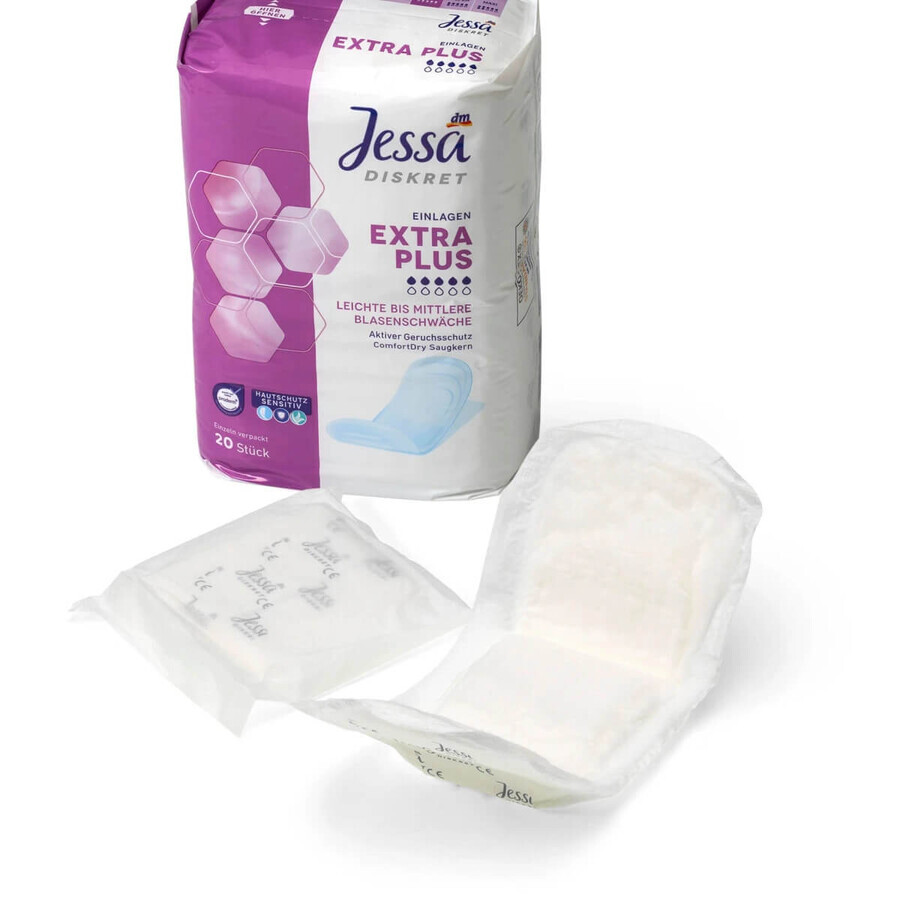 Jessa DISKRET Absorbentes incontinencia extra plus, 20 unid.