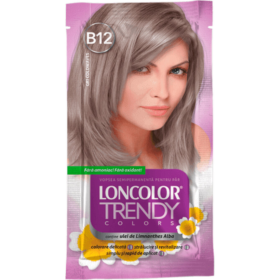 Loncolor TRENDY Vopsea semipermanentă gri B12, 1 buc