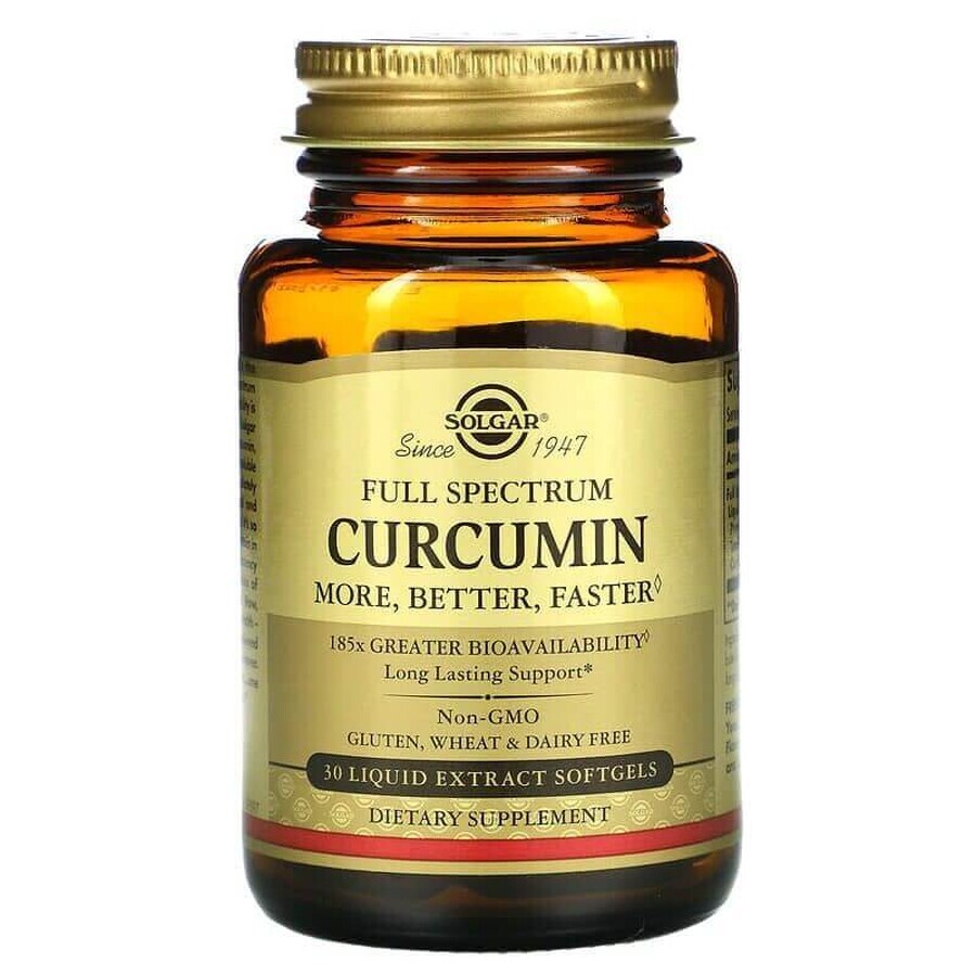 Curcumin spectru complet, 30 capsule, Solgar