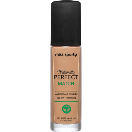 Fondotinta Miss Sporty Naturally Perfect Match 150 Rosa Vaniglia, 30 ml