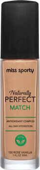 Miss Sporty Naturally Perfect Match Foundation 150 Rose Vanille, 30 ml