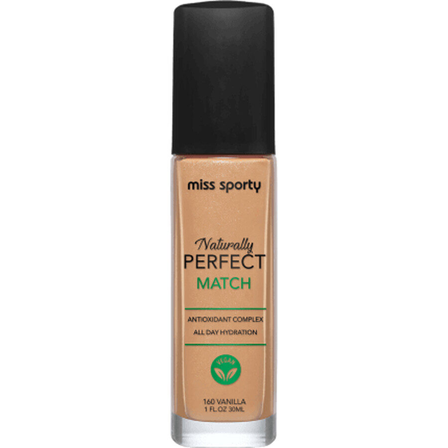 Miss Sporty Naturally Perfect Match Foundation 160 Vanille, 30 ml