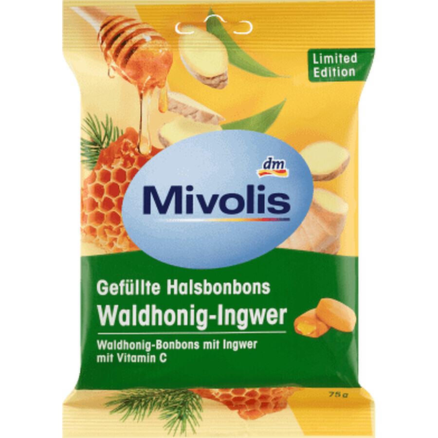Mivolis Honig-Ingwer Halsbonbon, 75 g