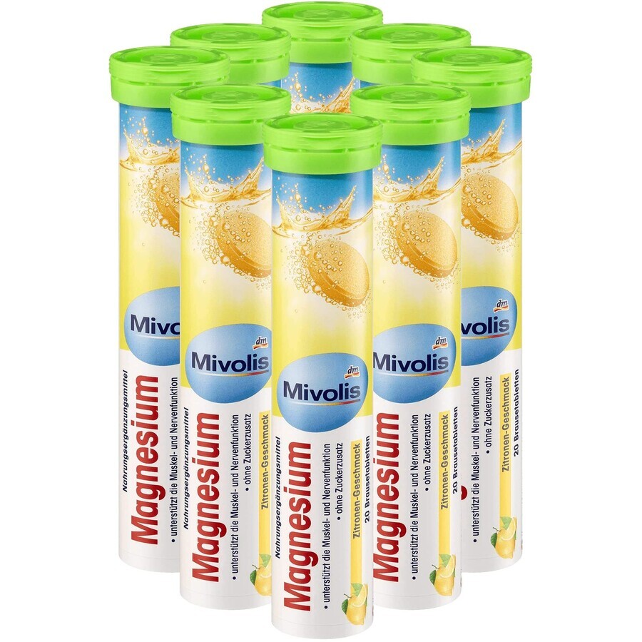 Mivolis Magnesium Brausetablette, 82 g, 20 Stück eferv