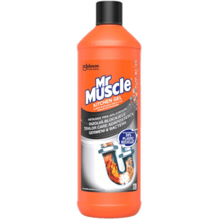 Mr Muscle Gel desfundare ţevi din baie şi bucătărie, 1 l