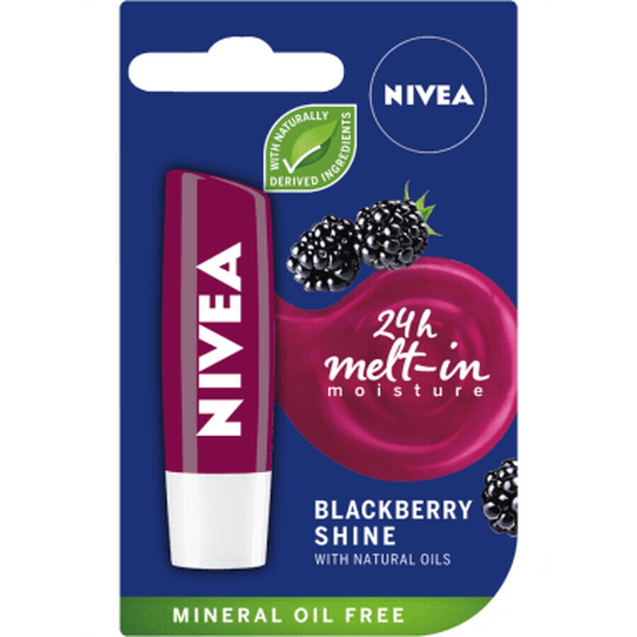 Nivea Balsam pentru buze Blackberry Shine, 4,8 g