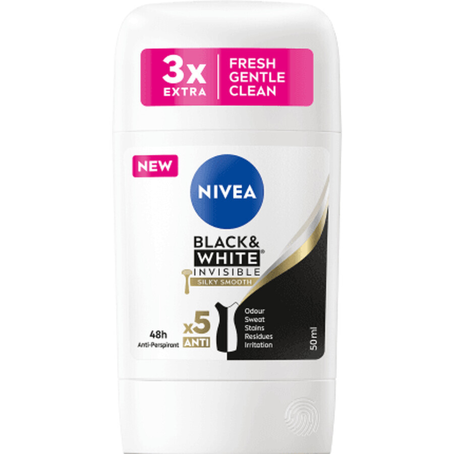 Nivea Nivea Deo-Stick Schwarz&W Seidig 50ml, 50 ml