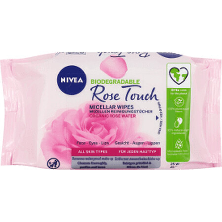 Nivea Rose Touch șervețele micelare, 25 buc