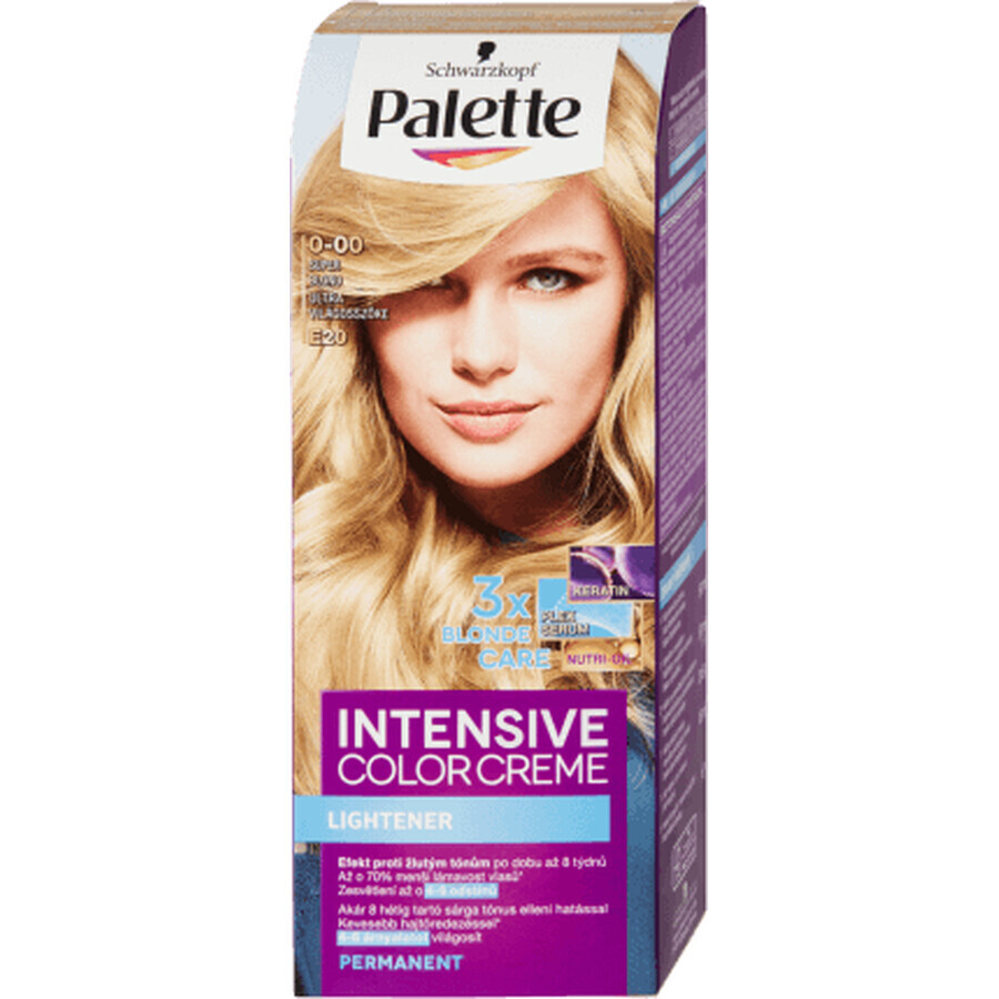 Palette Intensive Color Creme Vopsea permanentă E20 Blond Foarte Deschis, 1 buc