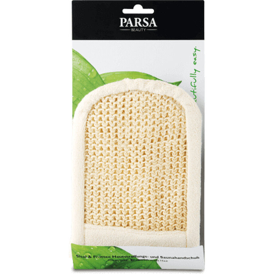 Parsa Beauty Mănușă de baie din bumbac si sisal, 1 buc