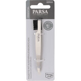 Parsa Beauty Pinzette mit Augenbrauenbürste, 1 Stück