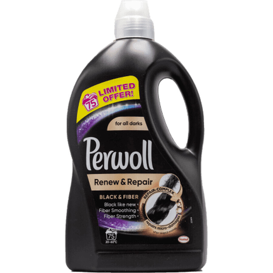 Perwoll Detergent de rufe Renew&Repair Black 75 de spălări, 4,5 l