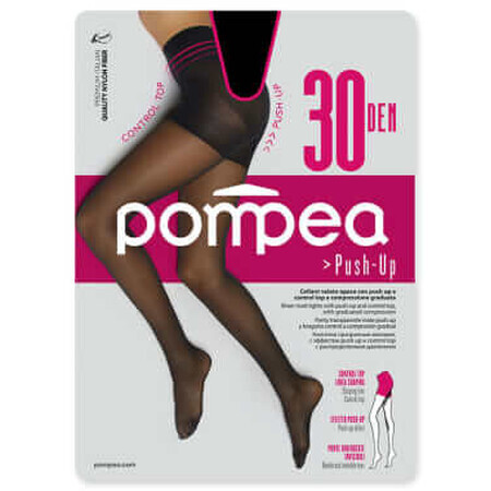 Pompea Dres damă Push Up 30 DEN 4-L negru, 1 buc