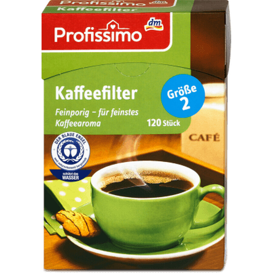 Profissimo Filtru cafea nr. 2, 120 buc