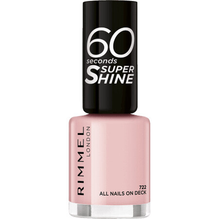 Rimmel London Lac de unghii 60 Seconds Super Shine 722 All Nails On Deck, 8 ml