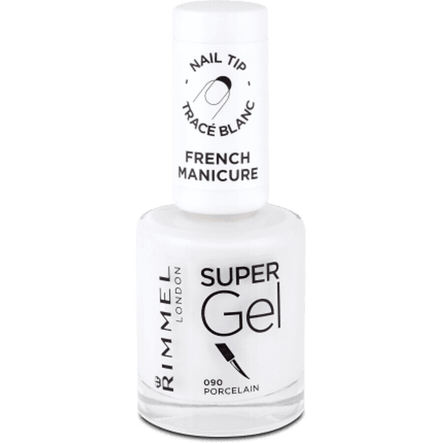 Rimmel London Super Gel French Manicure Nagellack 090 Porzellan, 12 ml