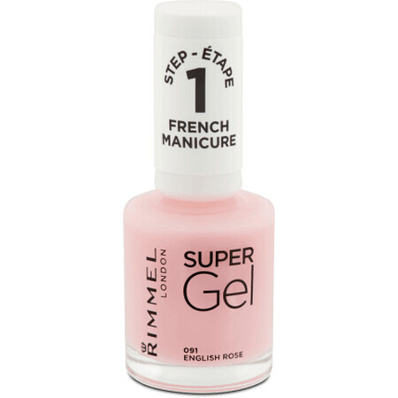 Rimmel London Super Gel French Manicure Nagellack 091 English rose, 12 ml