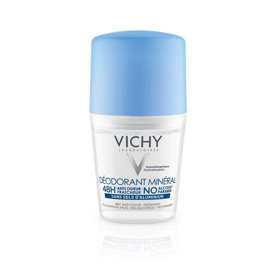 Vichy 48h Deodorant Roll-on Mineral ohne Aluminiumsalze, 50 ml