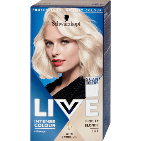 Schwarzkopf Live Permanent Haarfarbe B11 Frostiges Blond, 142 g