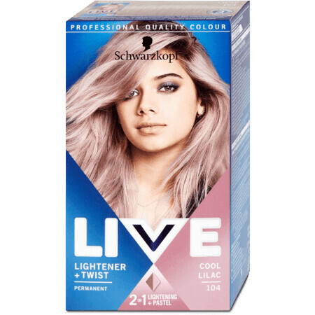 Schwarzkopf Live Permanent Haarfärbemittel lightner 104 Cool lilac, 142 g