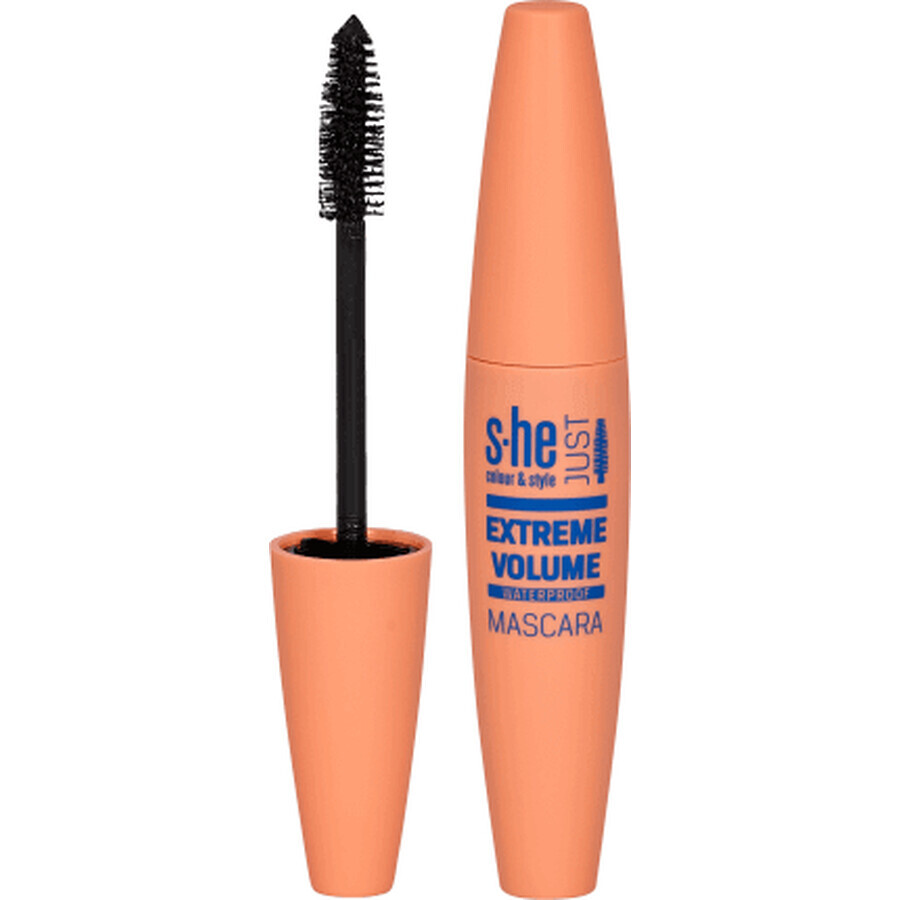 S-he colour&amp;style Just extreme mascara volume Waterproof No. 170/004, 12 ml