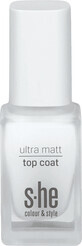 S-he colour&amp;style Ultra matt top coat 313/001, 10 ml