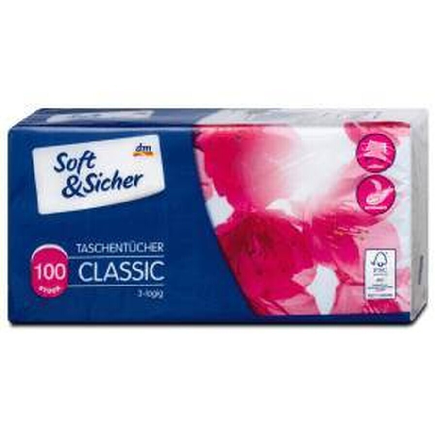 Soft&Sicher Classic Tissues, 100 Stück