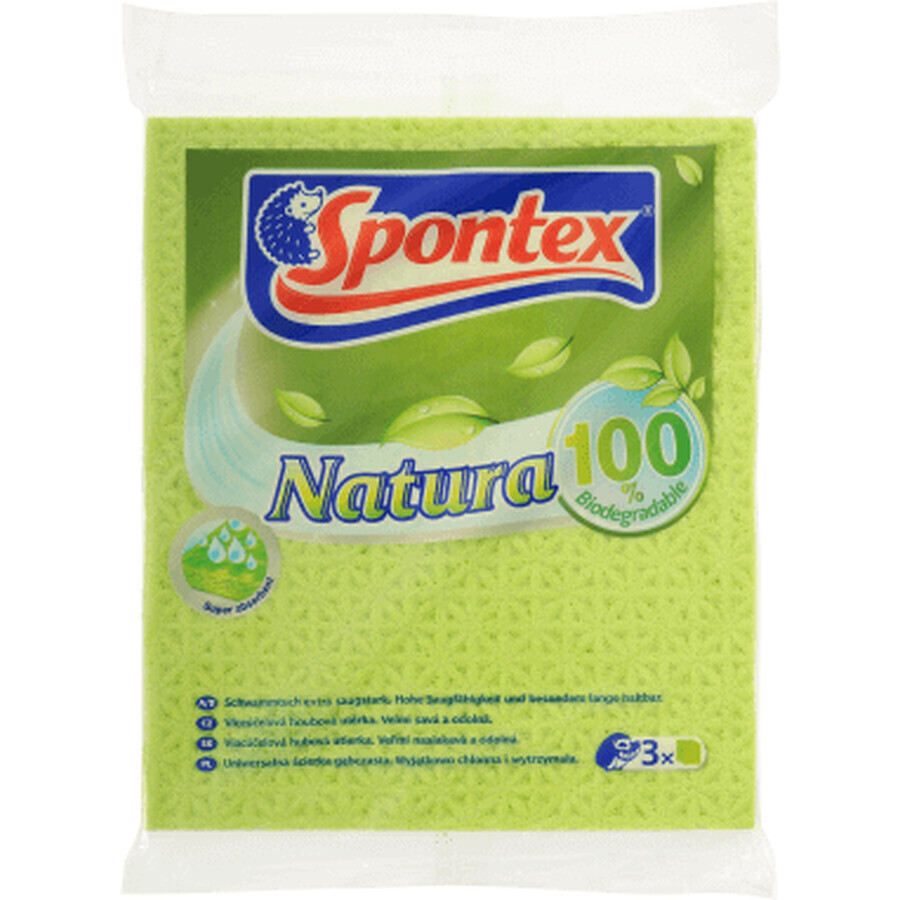 Spontex Lavete umede Natura, 3 buc