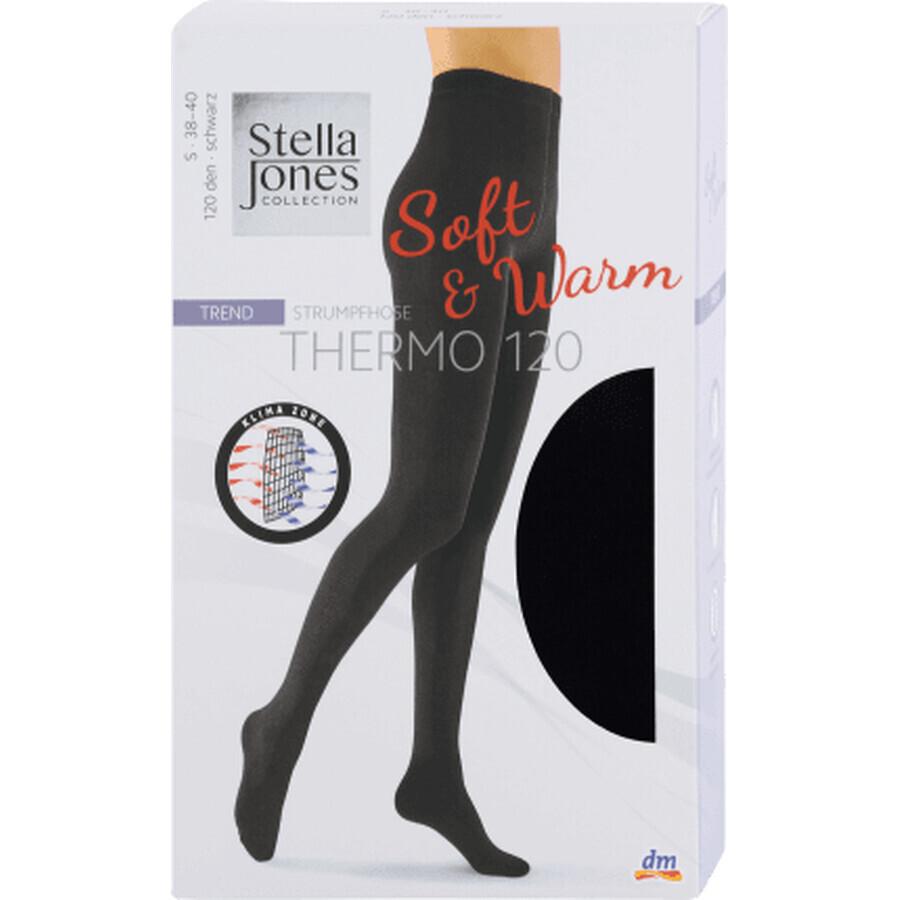 Stella Jones Stella Jones colanți soft & warm trend tights thermo negru 120 DEN, mărimea 38-40 (S), 1 buc