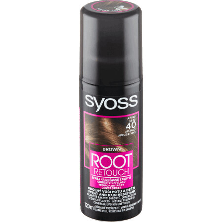 Syoss Root Retoucher Spray pentru vopsirea temporară a rădăcinilor brown, 120 ml