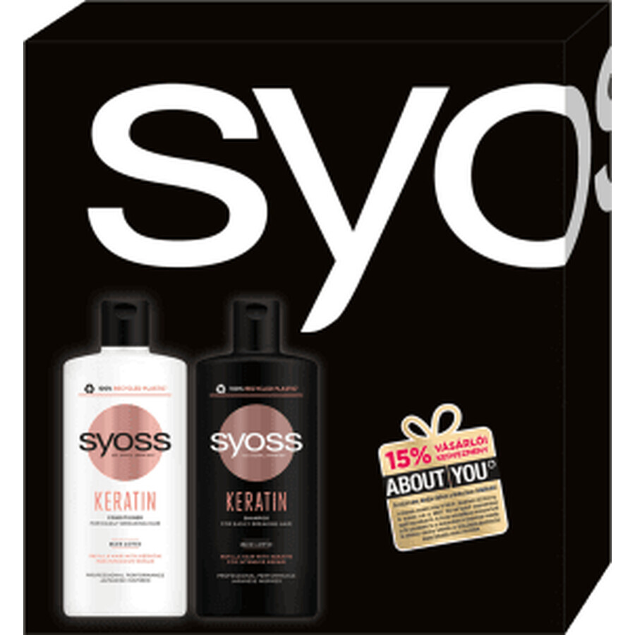 Syoss Set cadou Keratin pentru părul predispus ruperii, 1 buc